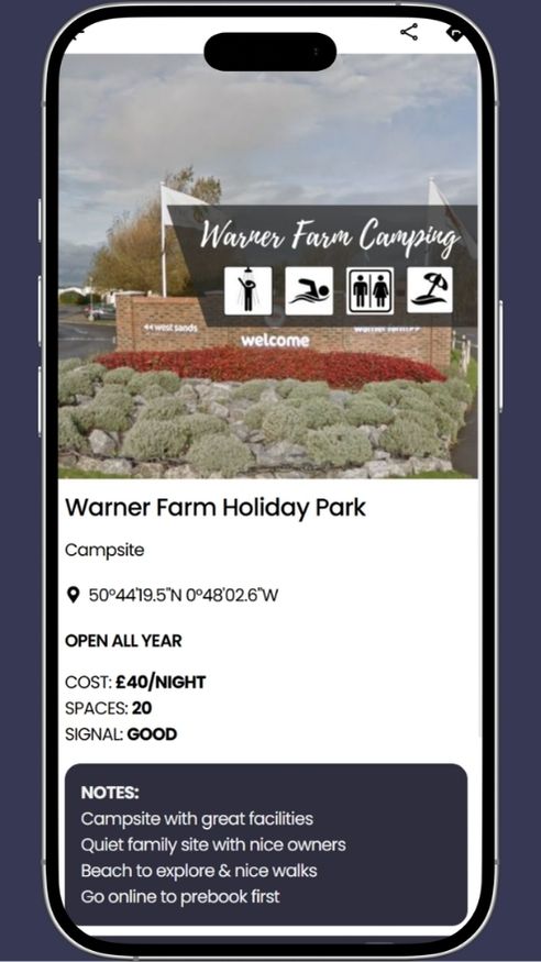 campervan site near chichester