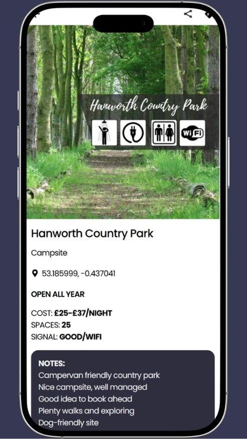 campervan sites near lincoln