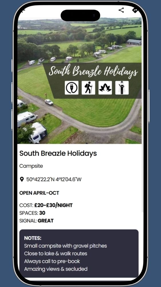 campervan site north devon