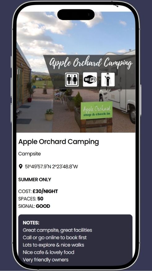 campervan site near gloucester